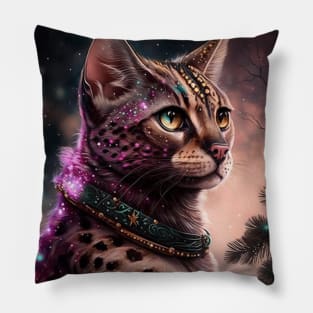 Radiant Bengal Cat Pillow