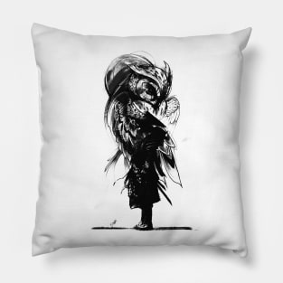 Samurai Owl Moon Pillow