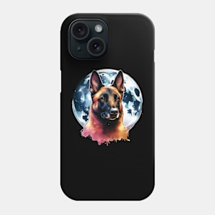 Belgian Malinois And The Moon Phone Case