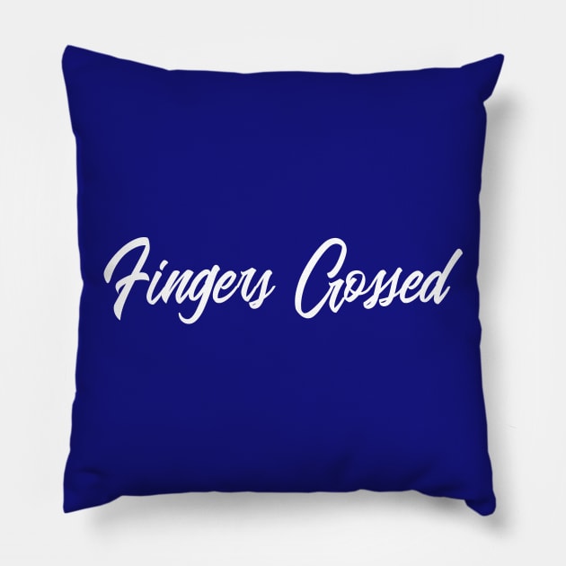 Fingers Crossed Pillow by UnOfficialThreads