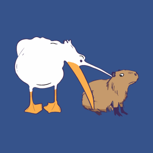 Pelican Tries To Eat Capybara 1 T-Shirt