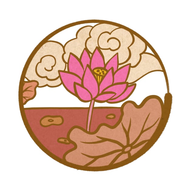 Minhwa: Little Lotus H Type by koreanfolkpaint