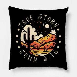 True Story Western Desert Pillow