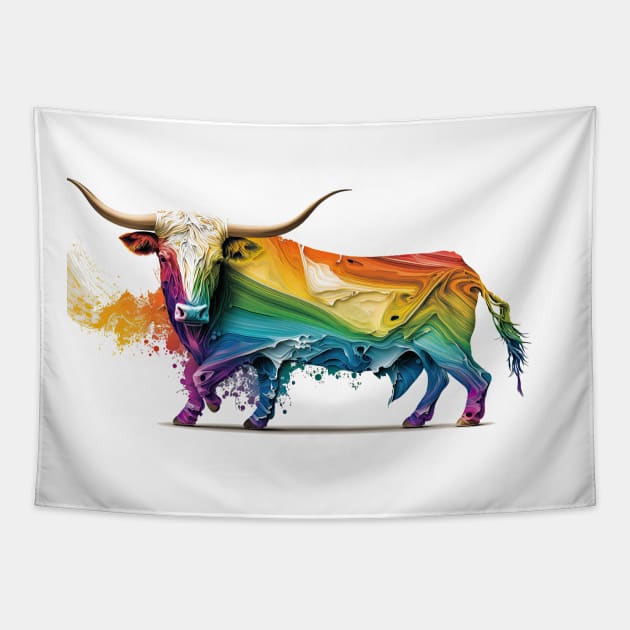 Longhorn Bull Tapestry by Urban Archeology Shop Gallery