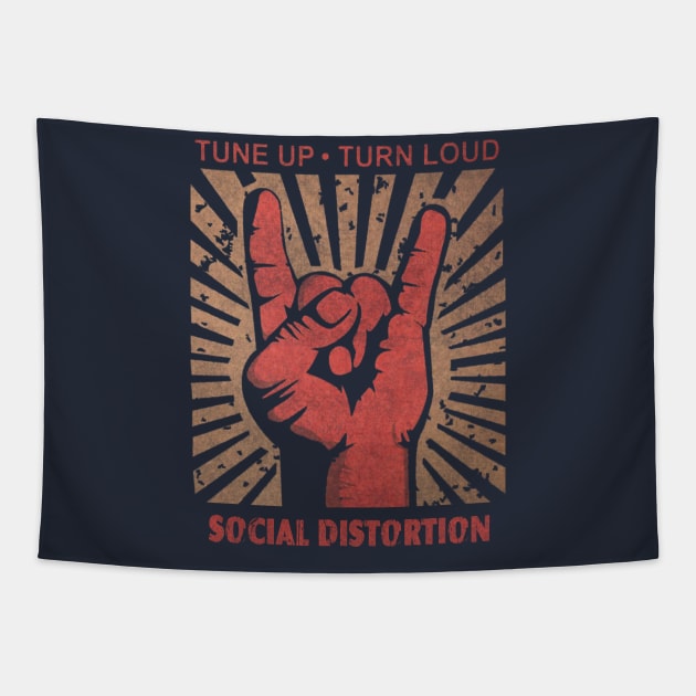 Tune up . Turn Loud Social Distortion Tapestry by MenGemeyMashkan