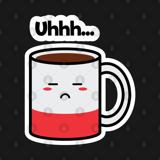 Uhhh... | Coffee | Charging | Low Battery | Cute Kawaii | Black by Wintre2