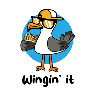 Wingin' it seagull (on light colors) T-Shirt