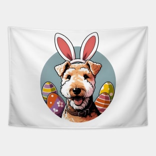 Lakeland Terrier's Easter Celebration with Bunny Ears Tapestry