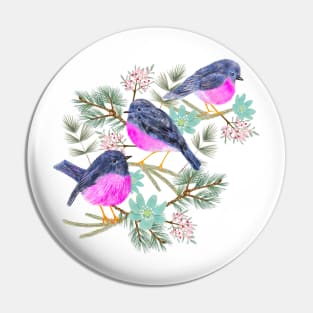 Pink robins Pin