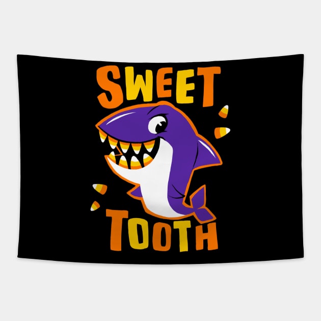 Sweet Tooth Shark Tapestry by Kuitsuku