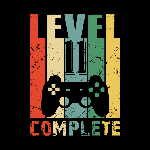 Vintage 11th Wedding Anniversary Level 11 Complete Video Gamer Birthday Gift Ideas by smtworld