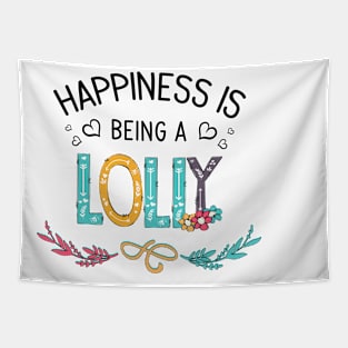 Happiness Is Being A Lolly Wildflowers Valentines Mothers Day Tapestry