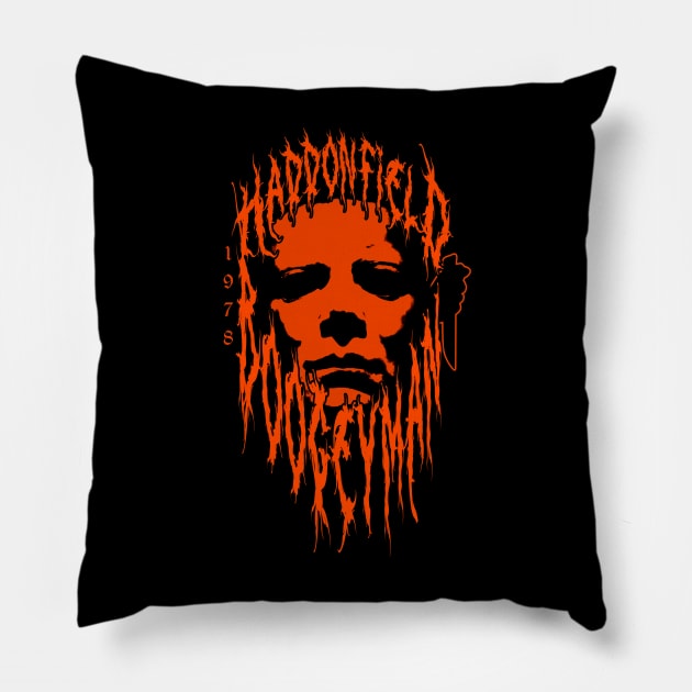 Haddonfield Boogeyman (Version 2) Pillow by The Dark Vestiary