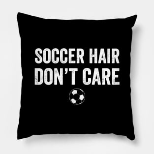 Soccer hair don't care Pillow