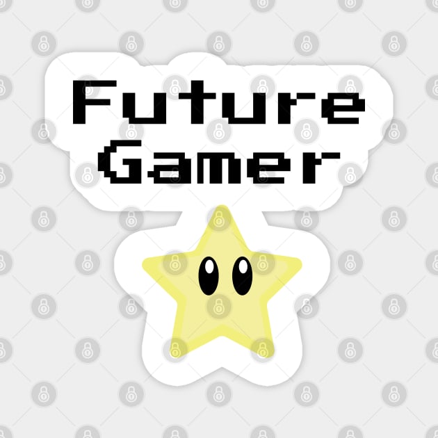 Future Gamer with cute star Magnet by MidnightSky07