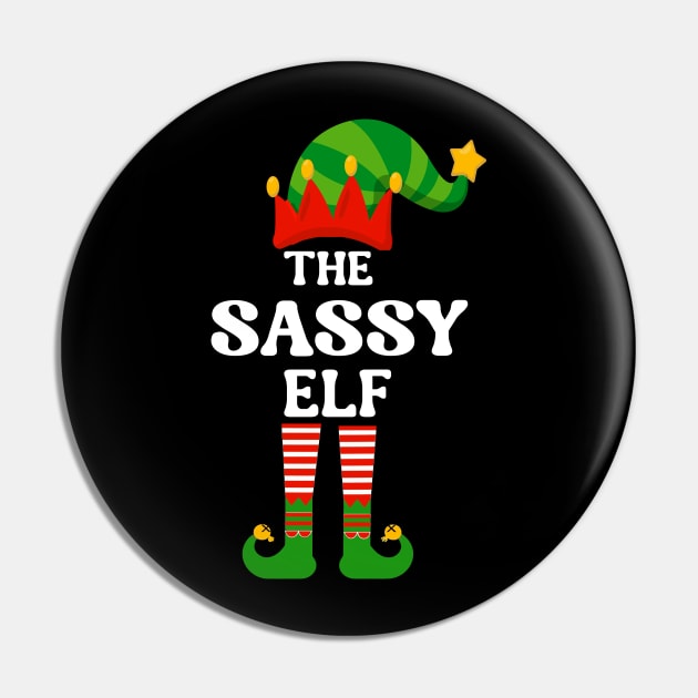 Sassy Elf Matching Family Group Christmas Party Pin by albaley