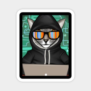 Hacker Cat Magnet