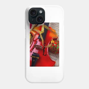 Baroque Violin And Christmas Ornament Phone Case