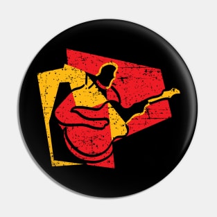 Guitar Musician Abstract Style Pin