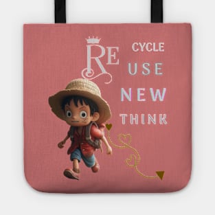 re cycle use new think Tote