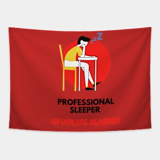 Online class professional sleeper funny Tapestry