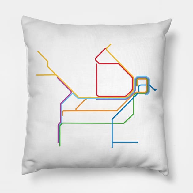 Sydney Train Map Pillow by emilystp23