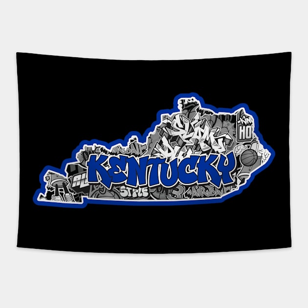 Kentucky Street Style Basketball Tapestry by KentuckyYall