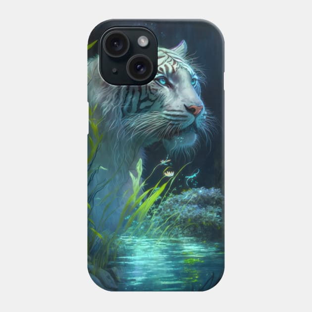 Tiger Animal Portrait Painting Wildlife Outdoors Adventure Phone Case by Cubebox
