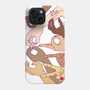 Good Vibes Hands Fingers Phone Case