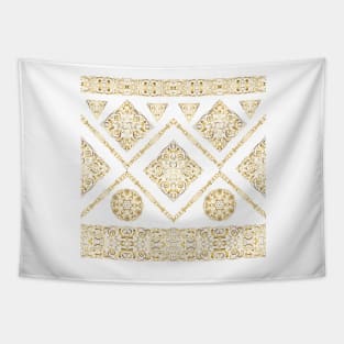 Arabic ornate golden pattern Tapestry