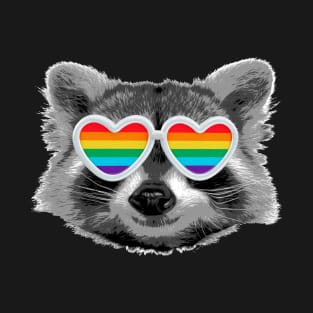 Raccool with Pride LGBTQ+ Glasses T-Shirt