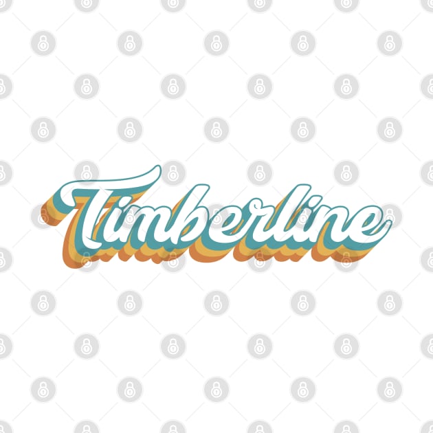 Timberline Lodge Oregon Retro Lettering by KlehmInTime