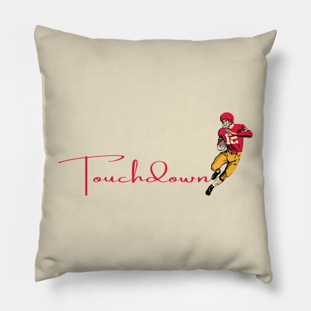 Touchdown Chiefs! Pillow by Rad Love