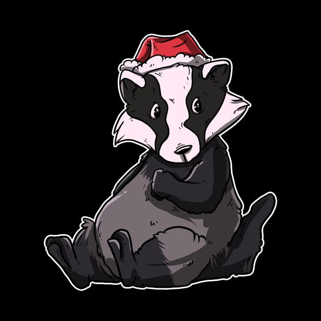 Christmas Badger by TheTeeBee