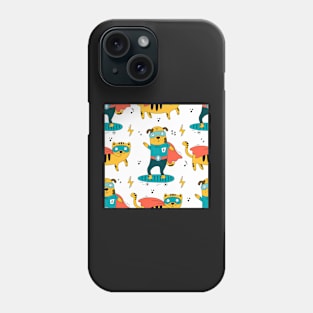 Cat and dog superhero Phone Case