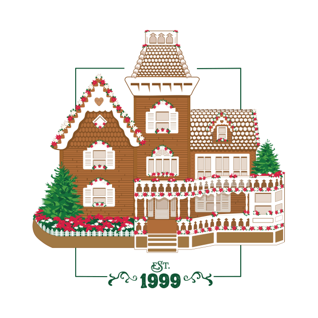 Grand Gingerbread House- Holiday Christmas by Diznify