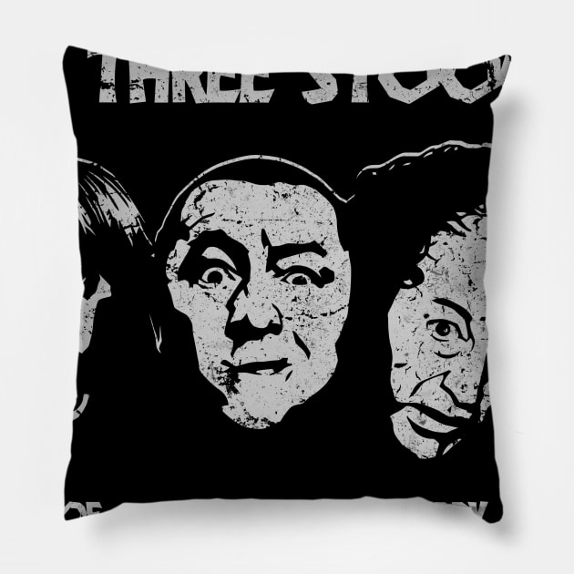 They are the amazing Three Stooges. Moe, Curly and Larry. Pillow by DaveLeonardo