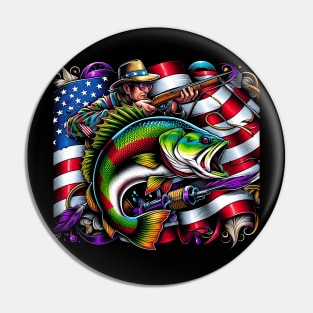 Celebrate Mardi Gras and show your love of fishing with this vibrant patriotic design Pin