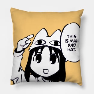 osaka in cafe uniform saying this is mah dad hat Pillow