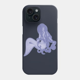 Sitting Mermaid Blue Phone Case