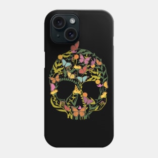 Skull Floral Butterflies Phone Case