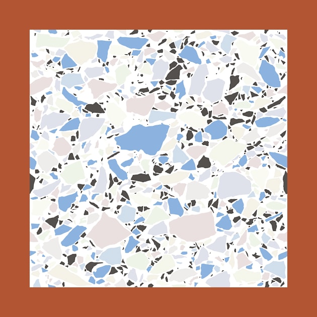 Terrazzo in Light Blue and Pastels by matise