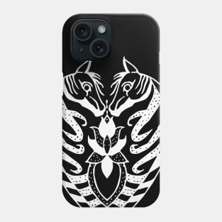 Horses are in love with a big heart Phone Case