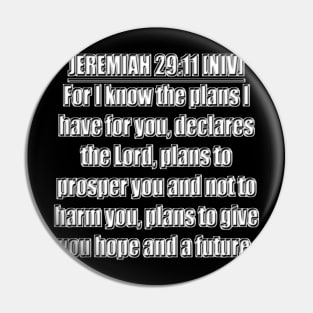 Jeremiah 29:11 Bible Verse NIV Text Pin