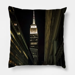 Empire State Building by Night, Manhattan, NYC Pillow