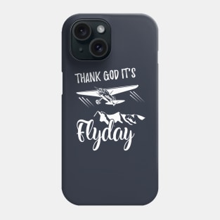 Funny Retro Thank God It's Flyday Aviation Shirt Plane Gift Phone Case