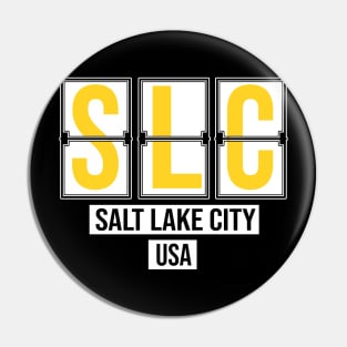 SLC - Salt Lake City Airport Code Souvenir or Gift Shirt Pin