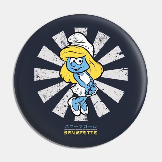 Smurfette Retro Japanese Smurfs Pin by Nova5