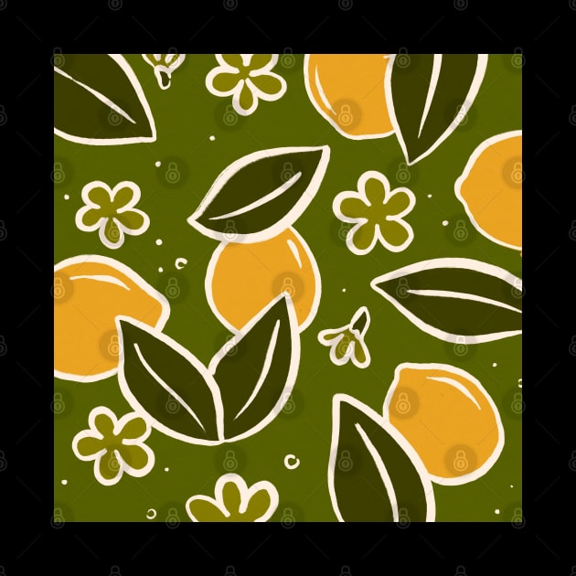 Yellow lemons citrus fresh summer boho green by Trippycollage