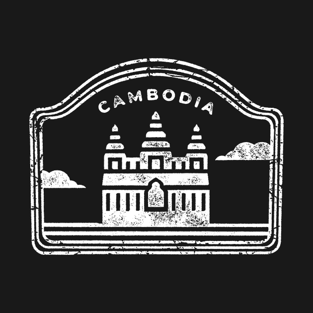 Cambodia - White Print by CuteBotss